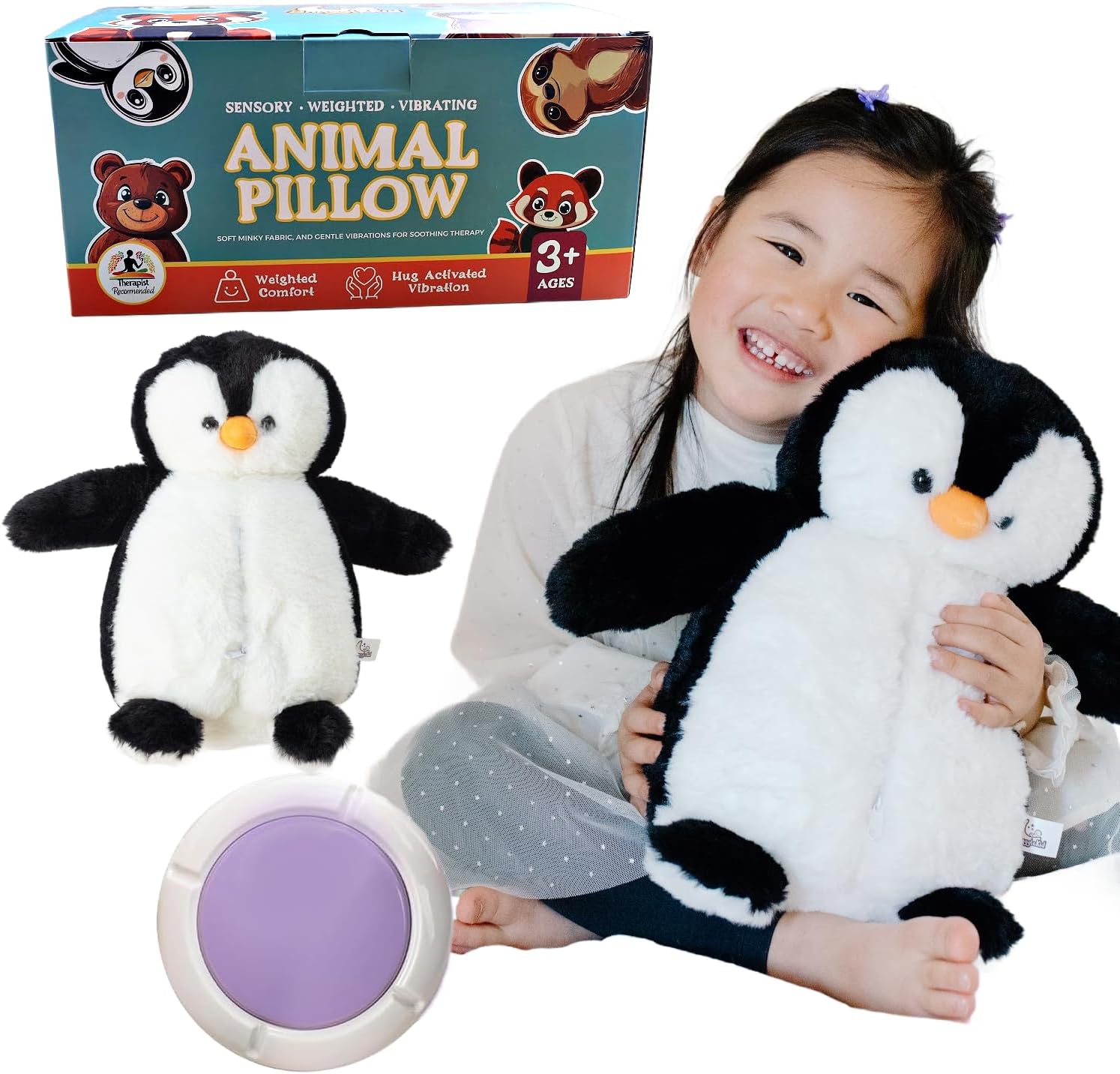 Penguin Weighted Sensory Pillow 11x20" My Store Penguin Weighted Sensory Pillow 11x20" My Store