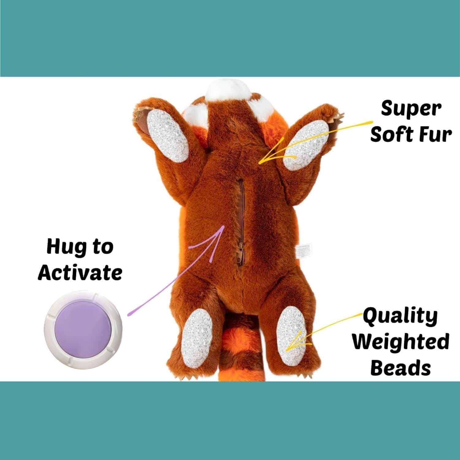 Red Panda Weighted Sensory Pillow – 11x20"