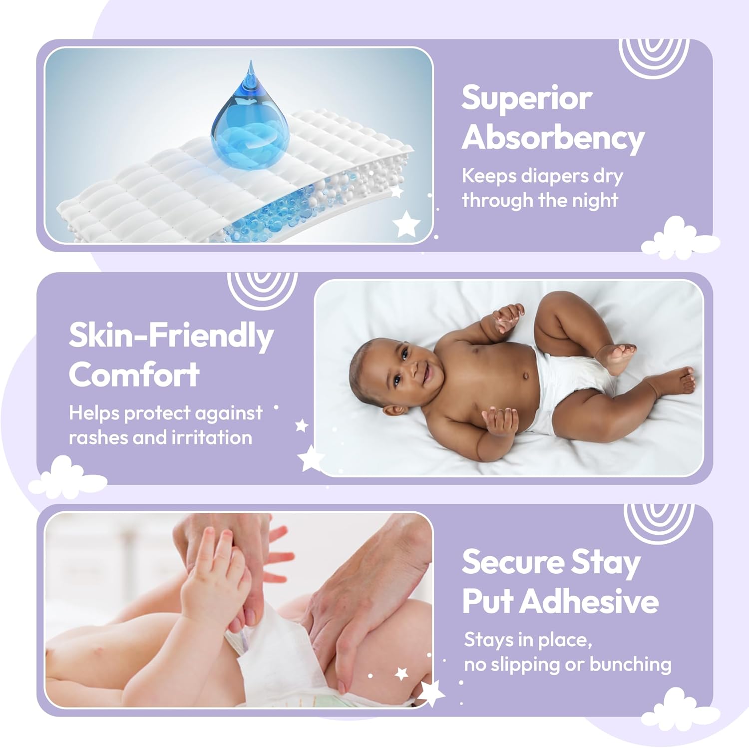 Diaper Booster Pads Overnight – Adhesive Diaper Inserts for Boys & Girls